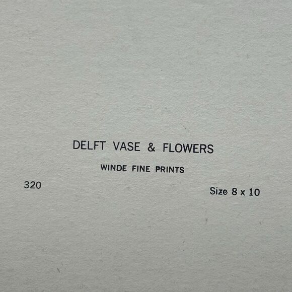 Textured Litho Winde Fine Prints “Delft Vase & Flowers " By Monet 8x10 - Picture 3 of 4